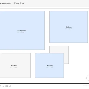 1-Bedroom Apartment - Layout 2