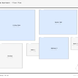 2-Bedroom Apartment - Layout 1