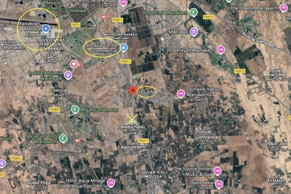 Terrain villa 3 Façades - KM 5 route de l'Ourika