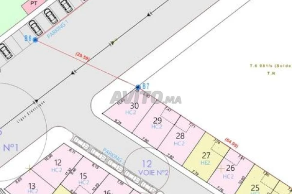 Terrain numéro 12 commercial avec deux façades d'une superficie de 81 mètres